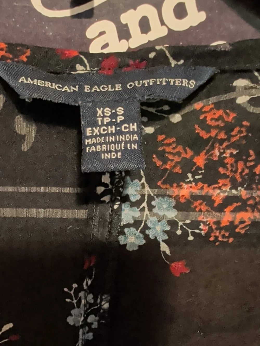 American Eagle Outfitters Black Floral Lace Kimono